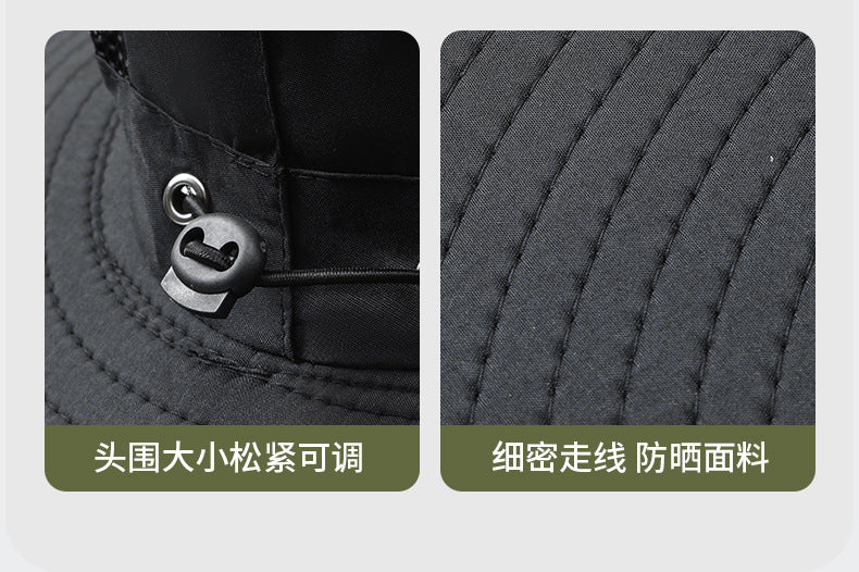 Premium Selected Cross-Border Solar Fan Hat Summer Sun Hat Fishing Sun Protection Sunshade Air Conditioning Fisherman UV Protection Men's Hat