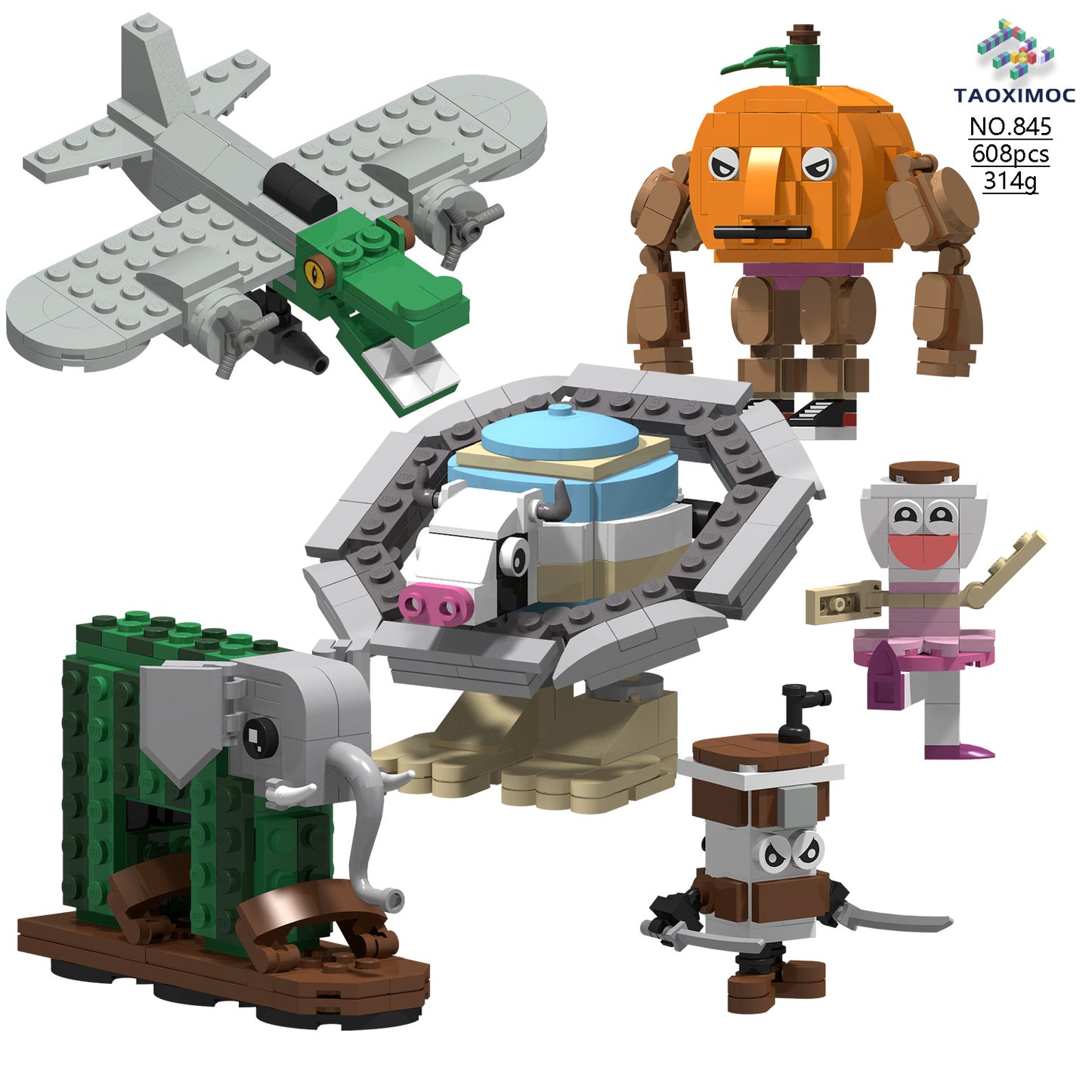 Italian Brainrot Themed Character Building Block Set