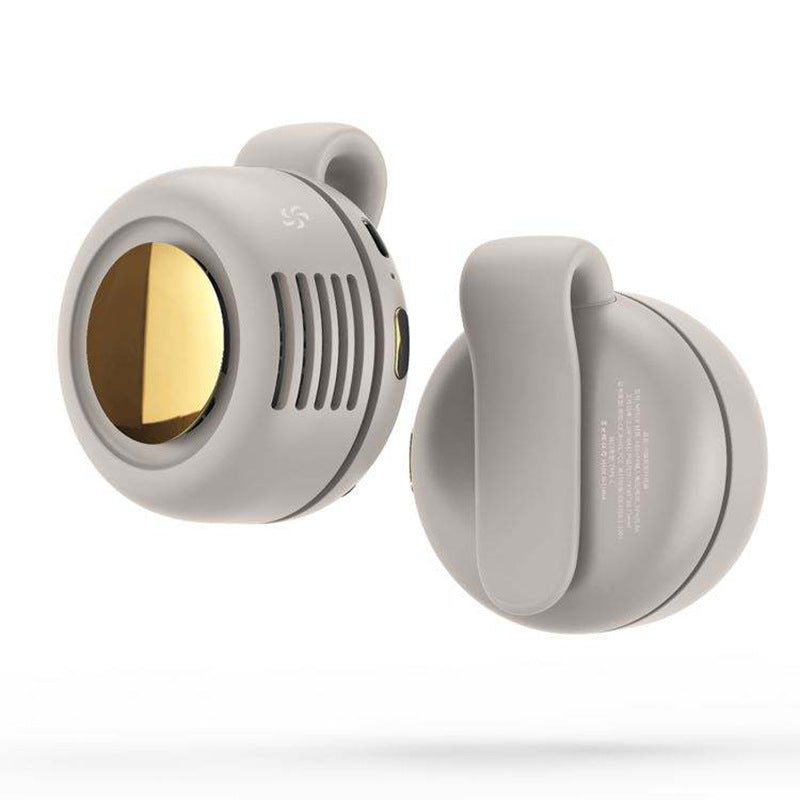 MF019 Small Cyclone Bladeless Fan USB Rechargeable Neck Hanging Mini Fan Portable Mini Pocket Fan