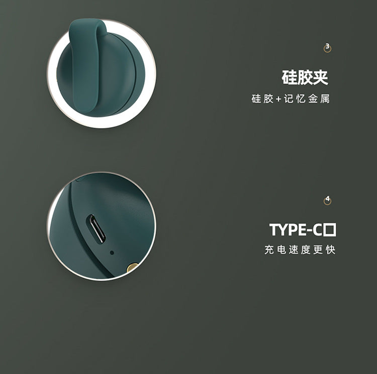 MF019 Small Cyclone Bladeless Fan USB Rechargeable Neck Hanging Mini Fan Portable Mini Pocket Fan