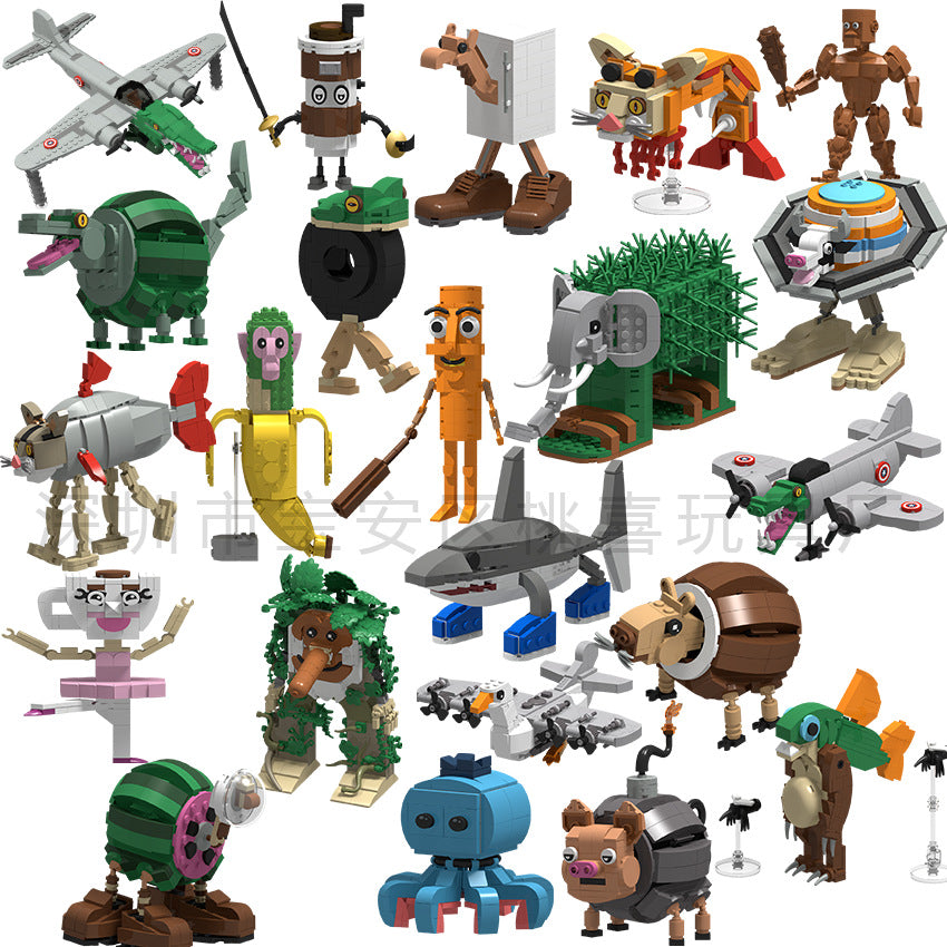 Italian Brainrot Themed Character Building Block Set