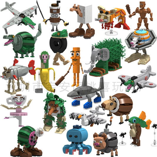 Italian Brainrot Themed Character Building Block Set